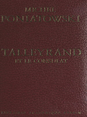 cover image of Talleyrand et le Consulat